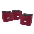 thumbnail image 1 of Covermates Keepsakes - Cube Storage Bin - Heavy Duty Material - ID Window - Pull Handles - Indoor Storage, Scarlett Red, 1 of 6