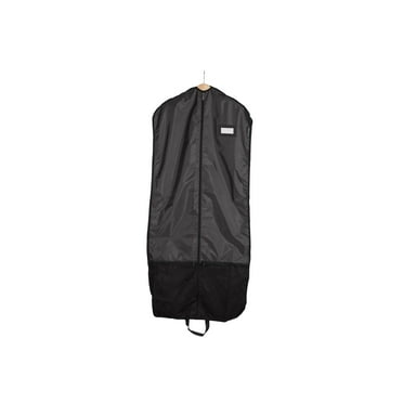 Covermates Keepsakes Deluxe Garment Bag Set - Premium Polyester - Full Length Zipper - ID Window - Carrying Handles - Stowaway Pouch - Closet Storage, Black