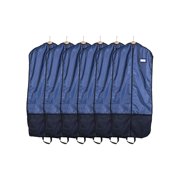 Covermates Keepsakes Deluxe Garment Bag Set - Premium Polyester - Full Length Zipper - ID Window - Carrying Handles - Stowaway Pouch - Closet Storage, Blue