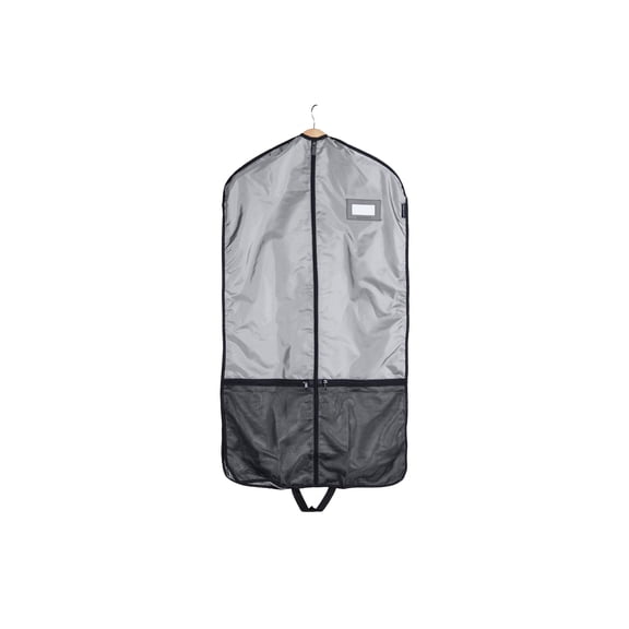 Covermates Keepsakes Deluxe Garment Bag Set - Premium Polyester - Full Length Zipper - ID Window - Carrying Handles - Stowaway Pouch - Closet Storage, Grey