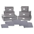 thumbnail image 1 of Covermates Keepsakes Dish Storage Box â€“ Stackable, Reinforced Handles, China Storage, Graphite, 1 of 7