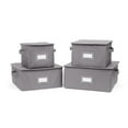 thumbnail image 1 of Covermates Keepsakes Dish Storage Box - Stackable, Reinforced Handles, China Storage, Graphite, 1 of 7