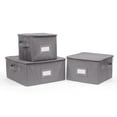 thumbnail image 1 of Covermates Keepsakes Dish Storage Box - Stackable, Reinforced Handles, China Storage, Graphite, 1 of 7