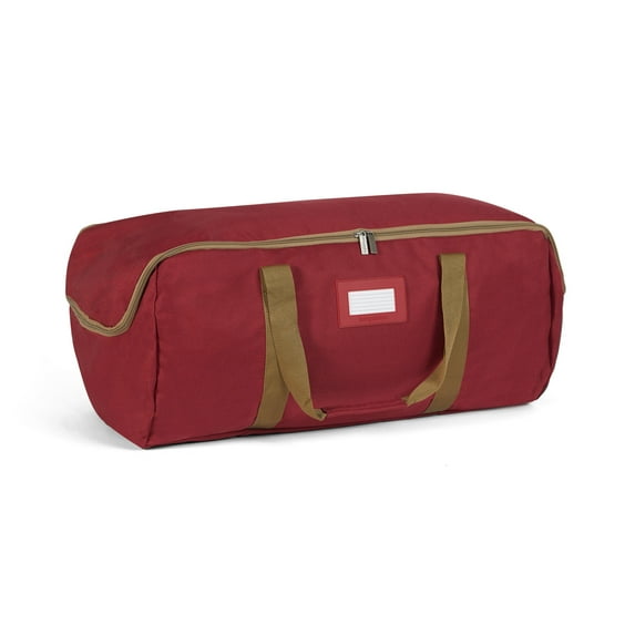 Covermates Keepsakes Garland Duffle Bag - Durable Polyester, Reinforced Handles, Fits up to 25 Foot Garland Depending on Thickness - Holiday Storage, Red