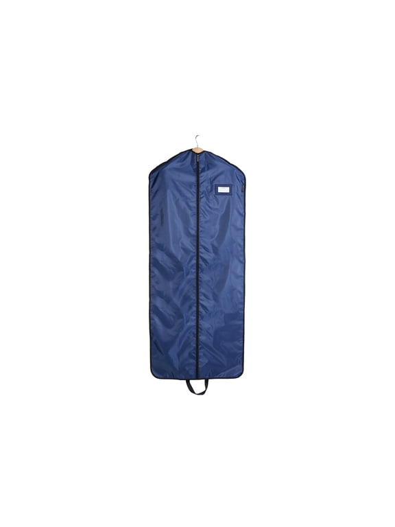 Keepsakes Garment Bag Set - Premium Polyester - Full Length Zipper - ID Window - Carrying Handles - Closet Storage, Blue