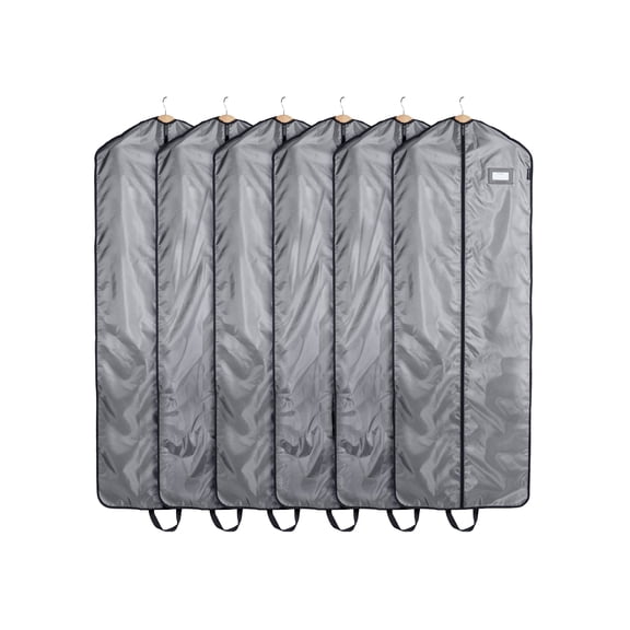 Covermates Keepsakes Garment Bag Set - Premium Polyester - Full Length Zipper - ID Window - Carrying Handles - Closet Storage, Grey