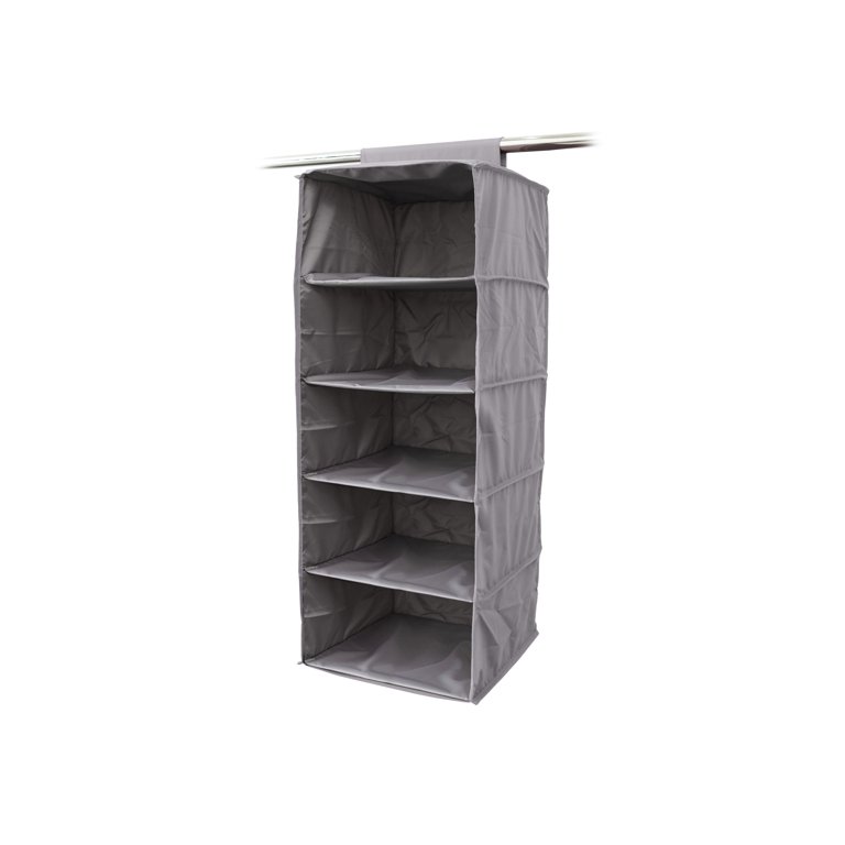 Hanging Closet Organizer - Heavy Duty Fabric - Sturdy Interior Shelves - 3-Year Warranty - Keepsakes, Graphite - Covermates