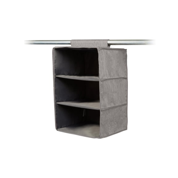 Covermates Keepsakes Hanging Closet Organizer - Heavy Duty Material, Sturdy Interior Shelves - Closet Storage, Grey Heather