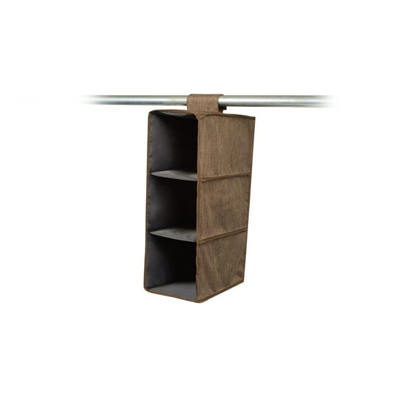 Covermates Keepsakes Hanging Shoe Organizer - Heavy Duty Material, Sturdy Interior Shelves - Closet Storage, Brown Heather
