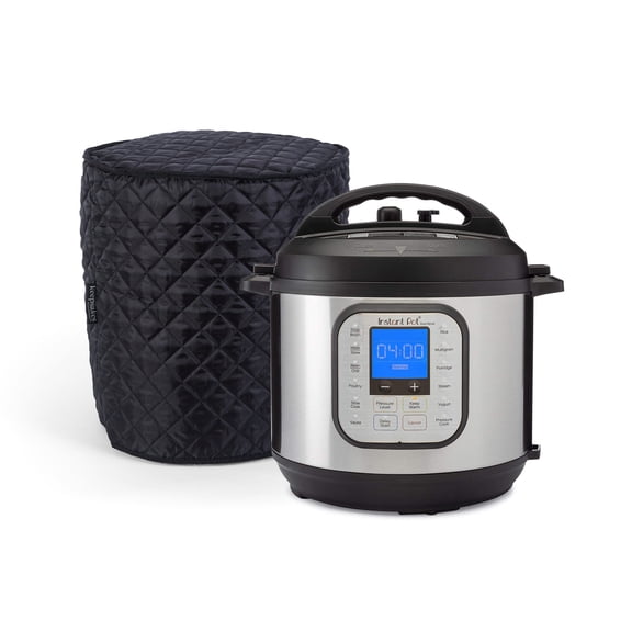 Covermates Keepsakes - Pressure Cooker Cover - Dust Protection - Stain Resistant - Washable - Appliance Cover, Black