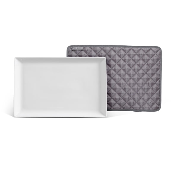 Covermates Keepsakes - Quilted Divider Set - Set of 4 - Scratch & Breakage Protection - Stain Resistant - Machine Washable - China Storage, Slate