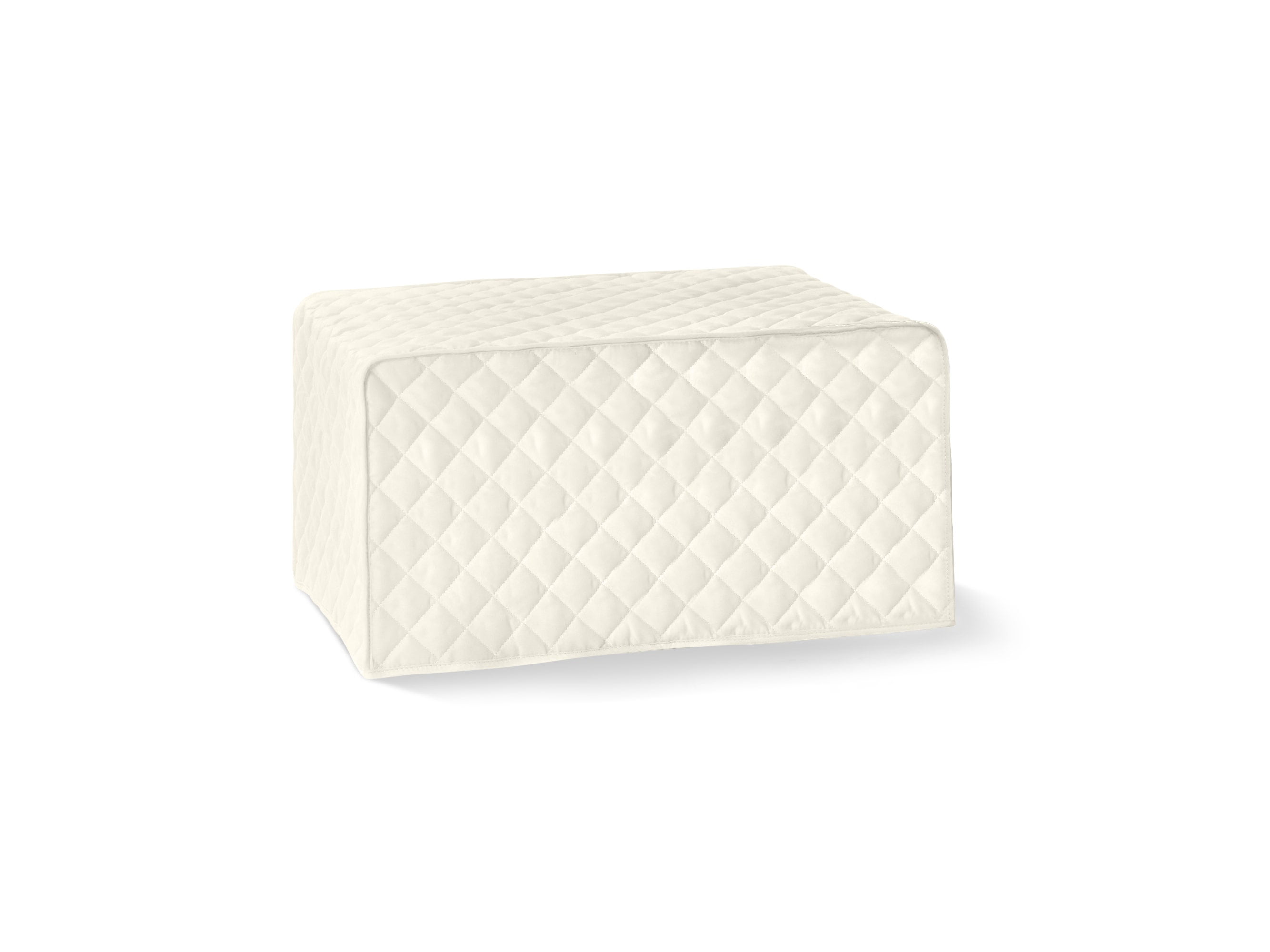 Cream Quilted Polyester Rectangular Appliance Cover