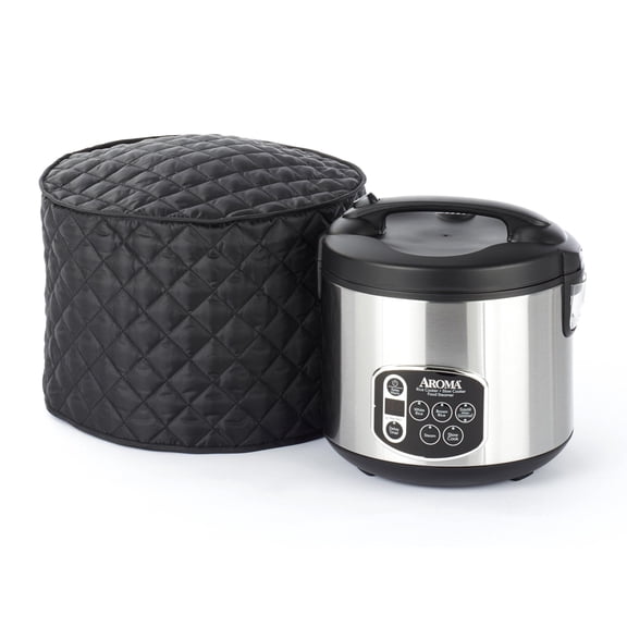 Covermates Keepsakes - Rice Cooker Cover - Dust Protection - Stain Resistant - Washable - Appliance Cover, Black