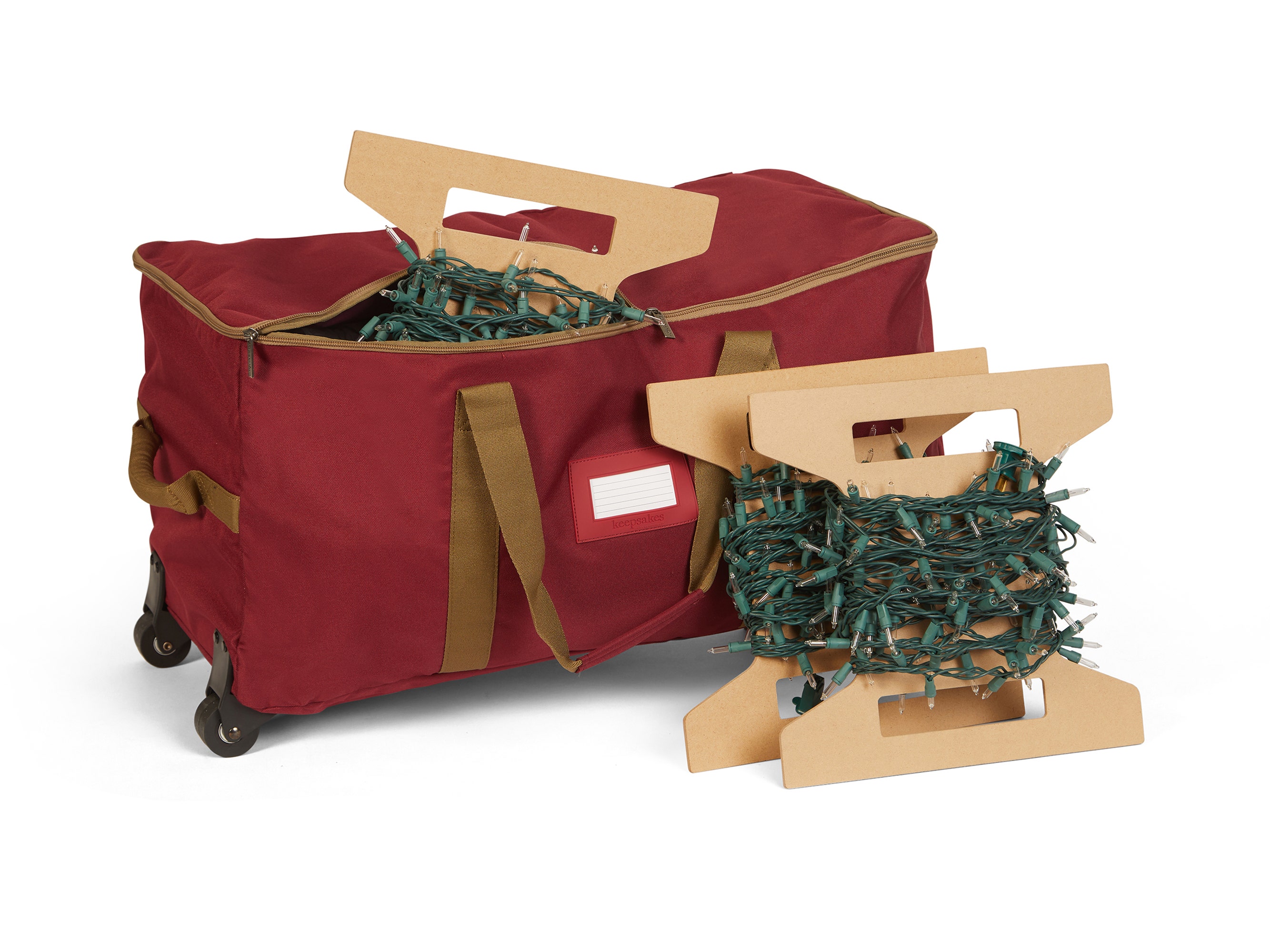 Covermates Keepsakes Rolling Christmas Light Storage Bag Carrying