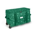 thumbnail image 1 of Covermates Keepsakes Rolling Treasurekeeper Storage Bag - Carrying Handles, ID Window, Dual Wheels - Holiday Storage, Green Snowflake, 1 of 8