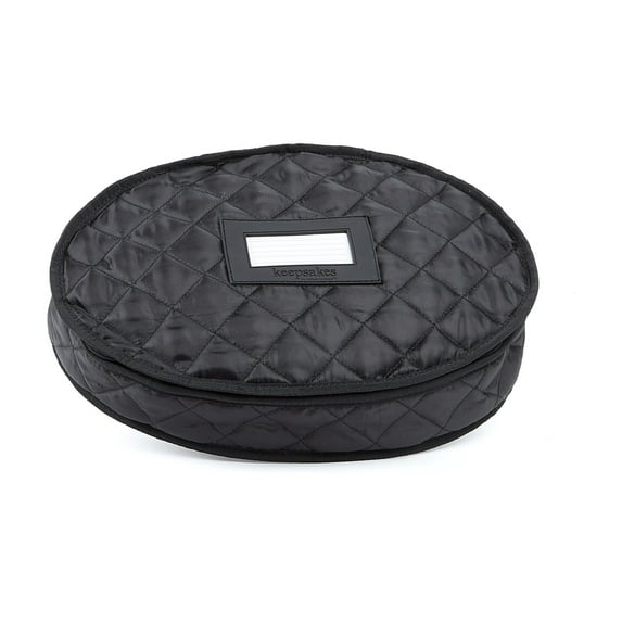 Covermates Keepsakes - Serveware Storage - Padded Protection - ID Window - Stain Resistant - Machine Washable - China Storage, Black