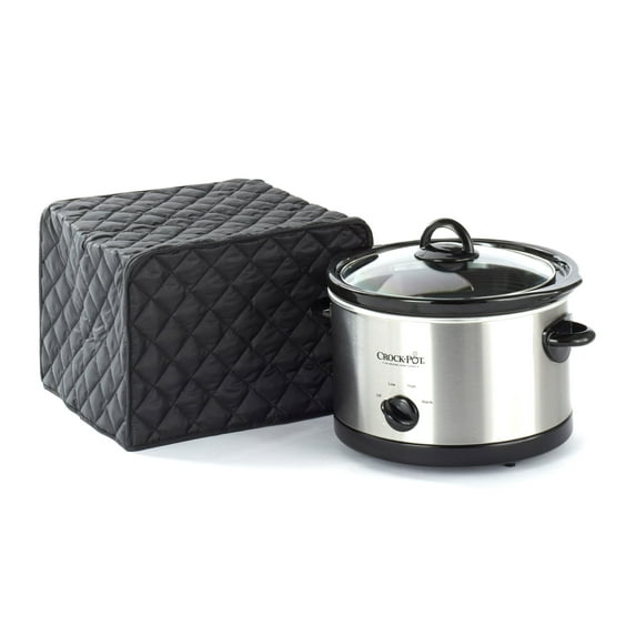 Covermates Keepsakes - Slow Cooker Cover - Dust Protection - Stain Resistant - Washable - Appliance Cover, Black