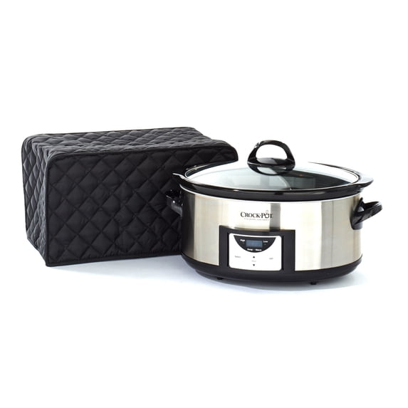 Covermates Keepsakes - Slow Cooker Cover - Dust Protection - Stain Resistant - Washable - Appliance Cover, Black