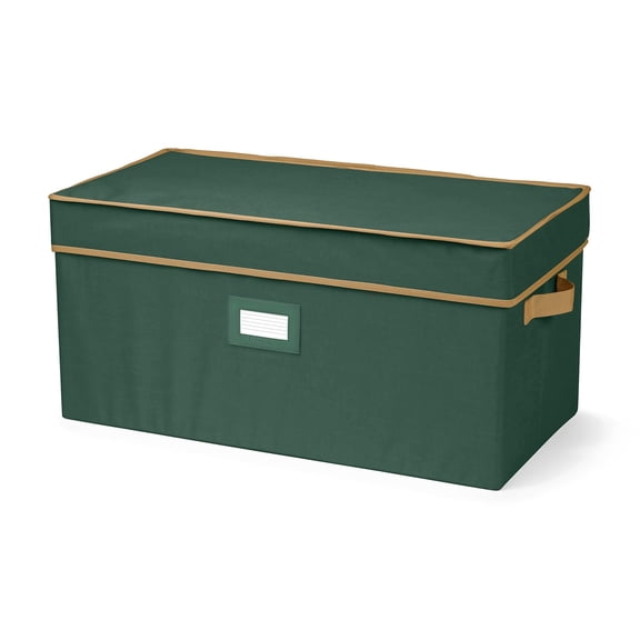 Covermates Keepsakes - Storage Box - Heavy Duty Polyester  - Reinforced Handles - ID Window - Indoor Storage - Closet Storage, Green
