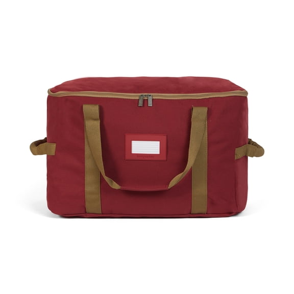 Covermates Keepsakes Treasurekeeper Storage Bag - Carrying Handles, ID Window - Holiday Storage, Red