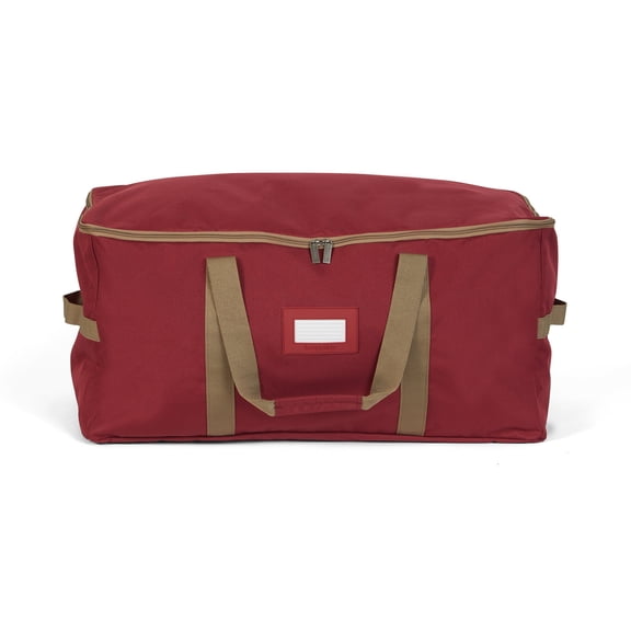 Covermates Keepsakes Treasurekeeper Storage Bag - Carrying Handles, ID Window - Holiday Storage, Red