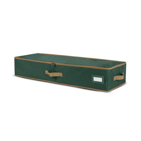 Covermates Keepsakes Underbed Storage Bag - Carrying Handles, Mesh Interior Pocket - Holiday Storage, Green