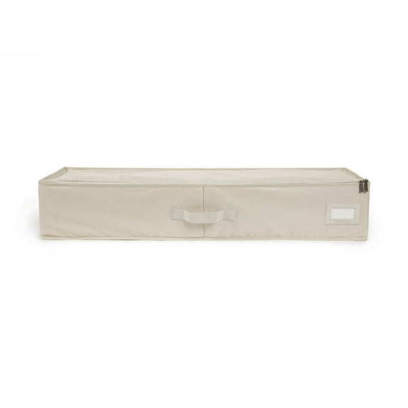 Covermates Keepsakes - Underbed Storage Bag - ID Window - Reinforced Handles - Indoor Storage, Beige Heather