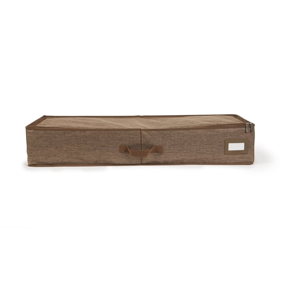 Covermates Keepsakes - Underbed Storage Bag - ID Window - Reinforced Handles - Indoor Storage, Brown Heather