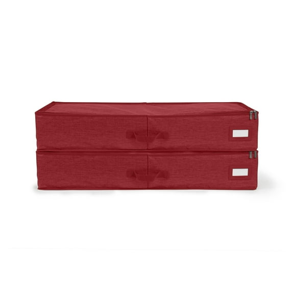 Covermates Keepsakes - Underbed Storage Bag - ID Window - Reinforced Handles - Indoor Storage, Red Heather
