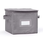 Covermates Keepsakes - Zip-Top Storage Box - Heavy Duty Polyester- Reinforced Handles - Stackable Design - Indoor Storage, Graphite