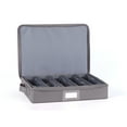 thumbnail image 1 of Covermates Keepsakes Zip-Top Storage Box with Trays - Heavy Duty Polyester- Reinforced Handles - Stackable Design - Indoor Storage, Graphite, 1 of 8