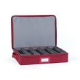 thumbnail image 1 of Covermates Keepsakes Zip-Top Storage Box with Trays - Heavy Duty Polyester- Reinforced Handles - Stackable Design - Indoor Storage, Scarlett Red, 1 of 8