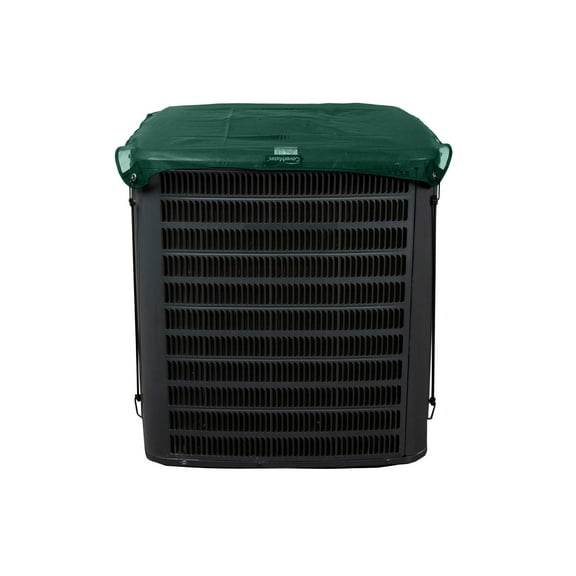 Covermates Mesh Top Air Conditioner Cover - Outdoor Protection for AC Units, Classic 12-Guage Vinyl, Mesh Top 24W x 24D, Green