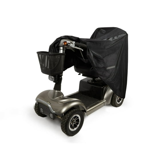 Covermates Mobility Scooter Cover - Commercial Grade Vinyl, Weatherproof, Elastic Hem, Power Sports Covers, Black