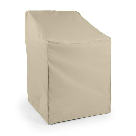 Covermates Elite Outdoor Chair Cover – Water-Resistant Polyester Patio Chair Protector with Drawcord Hem, Buckle Straps & Mesh Vent for Dining, Lounge & Patio Chairs, 30W x 26D x 33H, Khaki