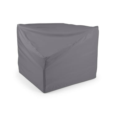 Covermates Outdoor Corner Sectional Chair Cover - Water Resistant Polyester, Drawcord Hem, Mesh Vents, Seating and Chair Covers, 34W x 34D x 30H, Charcoal