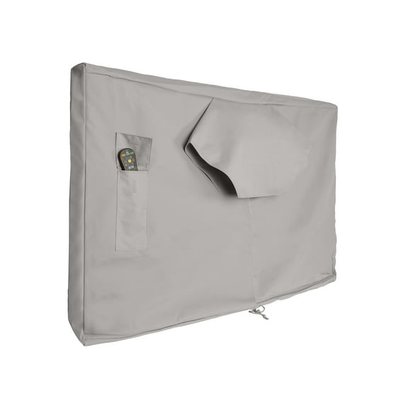 Covermates Outdoor Full TV Cover – Various Sizes, Heavy-Duty Polyester, Weatherproof, Dustproof, Remote Pocket, Outdoor TV Covers, 18-21 Inch Screen Size, Ripstop Grey