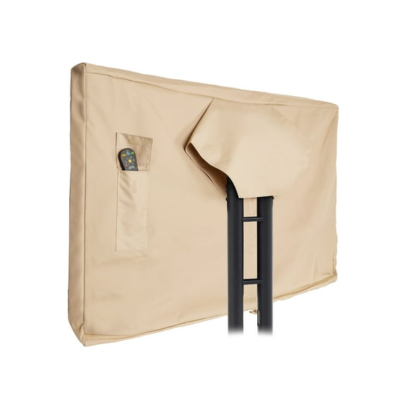 Covermates Outdoor Full TV Cover – Various Sizes, Heavy-Duty Polyester, Weatherproof, Dustproof, Remote Pocket, Outdoor TV Covers, 18-21 Inch Screen Size, Ripstop Tan