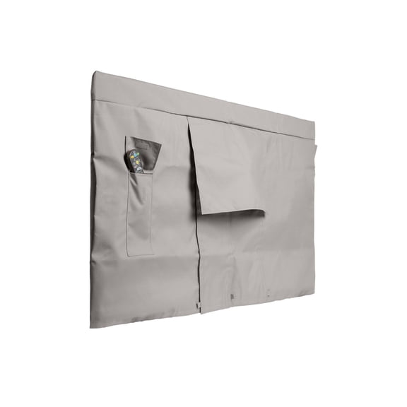Covermates Outdoor Full TV Cover – Heavy-Duty Polyester All-Weather Protection for Mounted & Freestanding TVs, Fleece Lined, Rip-Resistant, Touch Fasteners, Remote Pocket, 42-45 Inches, Ripstop Grey