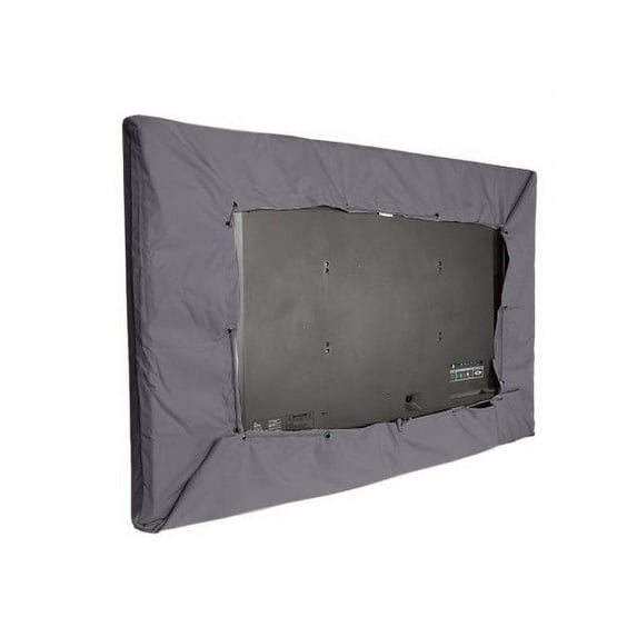 Covermates Outdoor Half TV Cover – Up to 70 Inches, Durable Polyester, Weatherproof, Dustproof, Draw Cord Closure, Outdoor TV Covers-Charcoal
