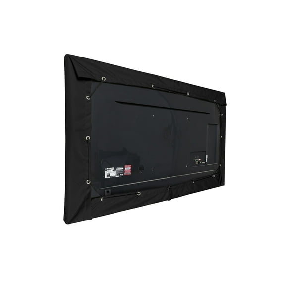 Covermates Outdoor Half TV Cover - Various Sizes - Durable Polyester - Weatherproof - Dustproof - Draw Cord Closure - Outdoor TV Covers, 41W x 4D x 25H, Black
