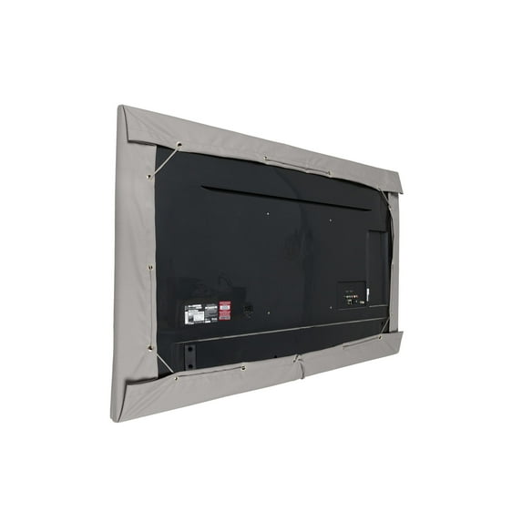 Covermates Outdoor Half TV Cover - Various Sizes, Heavy-Duty Polyester, Weatherproof, Dustproof,  Cinching Drawcord, Outdoor TV Covers, 60-64 Inch Screen Size, Ripstop Grey