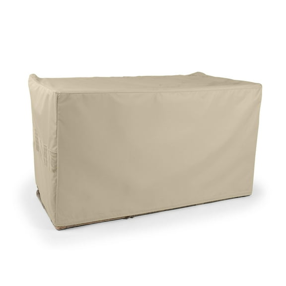 Covermates Elite Outdoor Modular Sectional Sofa Cover – All-Weather Resistant Patio Furniture Cover with Drawcord Hem, Buckle Straps & Mesh Vents, 84W x 38D x 35H, Khaki