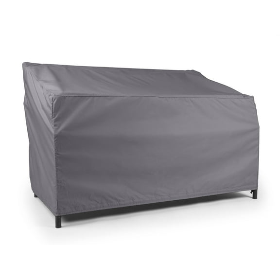 Covermates Elite Outdoor Glider Cover – Durable All-Weather 300D Polyester with Double-Stitched Seams, Elastic Hem, Drawcord, Mesh Vent & Buckle Straps for Patio Furniture, 52W x 32D x 34H, Charcoal