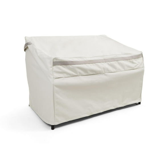 Covermates Prestige Outdoor Glider Cover – Heavy-Duty 900D Polyester with Rot-Resistant Double-Stitched Seams, Drawcord, Mesh Vents & Buckle Straps for All-Weather Protection, 56W x 34D x 38H, Stone