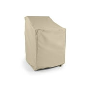 Covermates Outdoor Stacking Chair Cover - Water Resistant Polyester, Drawcord Hem, Mesh Vents, Seating and Chair Covers, 28W x 34D x 52H, Khaki