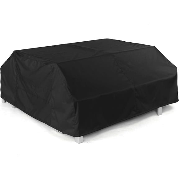 Covermates Picnic Table Cover Heavy-Duty Polyester, Weather Resistant, Drawcord Hem, Patio Table Covers, 76W x 62D x 32H, Ripstop Black