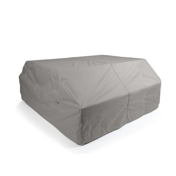 Covermates Picnic Table Cover Heavy-Duty Polyester, Weather Resistant, Drawcord Hem, Patio Table Covers, 76W x 62D x 32H, Ripstop Grey