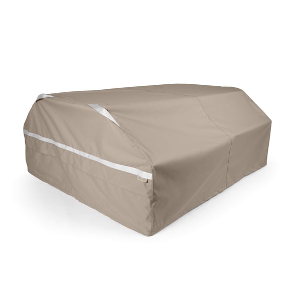 Covermates Picnic Table Cover - Premium Polyester, Weather Resistant, Drawcord Hem, Patio Table Covers, 76W x 62D x 32H, Clay