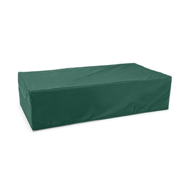 Covermates Rectangular Accent Table Cover - Patio Outdoor Furniture Cover, Water Resistant Outdoor Ottoman/Side Table Cover, Classic 12-Guage Vinyl, 32W x 24D x 18H, Green